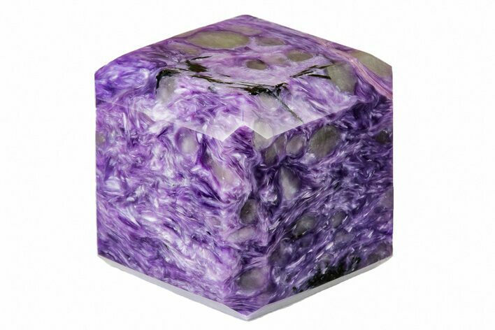 Polished Purple Charoite Cube - Siberia #194232